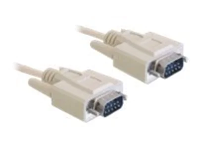 Delock - Kabel seriell - DB-9 (M) zu DB-9 (M) - 5 m - Daumenschrauben - beige