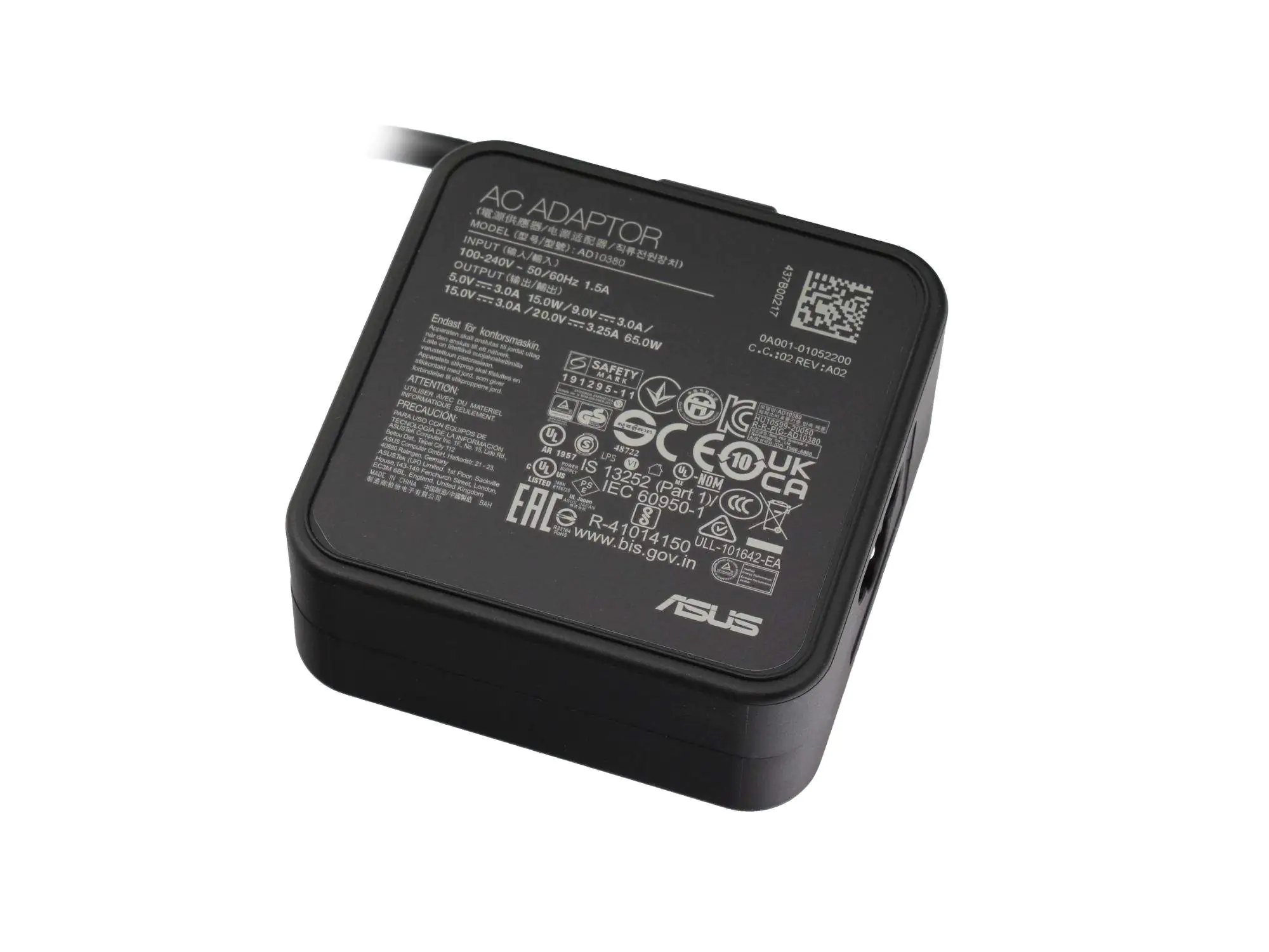 ASUS 0A001-00448000, Laptop, Drinnen, 100 - 240 V, 50 - 60 Hz, 65 W, 19 V