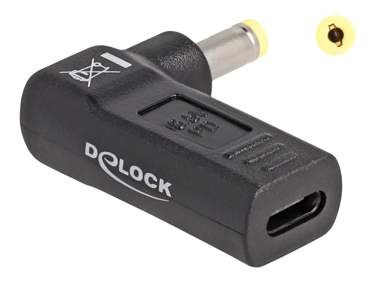 Delock Netzteil - 24 pin USB-C (W) zu Gleichstromstecker 4,8 x 1,7 mm (M) - 60006