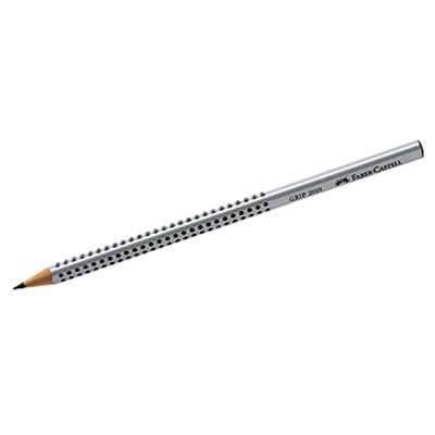 Faber-Castell Bleistift GRIP 2001 117002 Dreieckform 2B silbergrau Faber-Castell Bleistift GRIP 2001 117002 Dreieckform 2B silbergrau