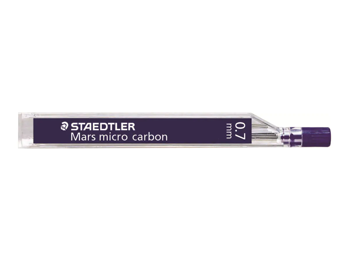 STAEDTLER Mars micro carbon - Bleistiftmine - H - Pechschwarz - 0.7 mm (Packung mit 12) 250 07-H