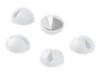 goobay - Kabelklammer - weiß (Packung mit 5)