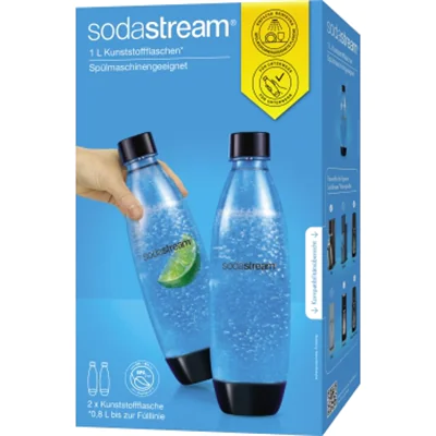sodastream Sprudlerflasche SODASTREAM Wassersprudler DUO Titan Starterset 1016812491 1 l, Fülllinie 0,84l spülmaschinengeeignet Kunststoff 2 St./Pack. sodastream Sprudlerflasche SODASTREAM Wassersprudler DUO Titan Starterset 1016812491 1 l, Fülllinie 0,84l spülmaschinengeeignet Kunststoff 2 St./Pack.