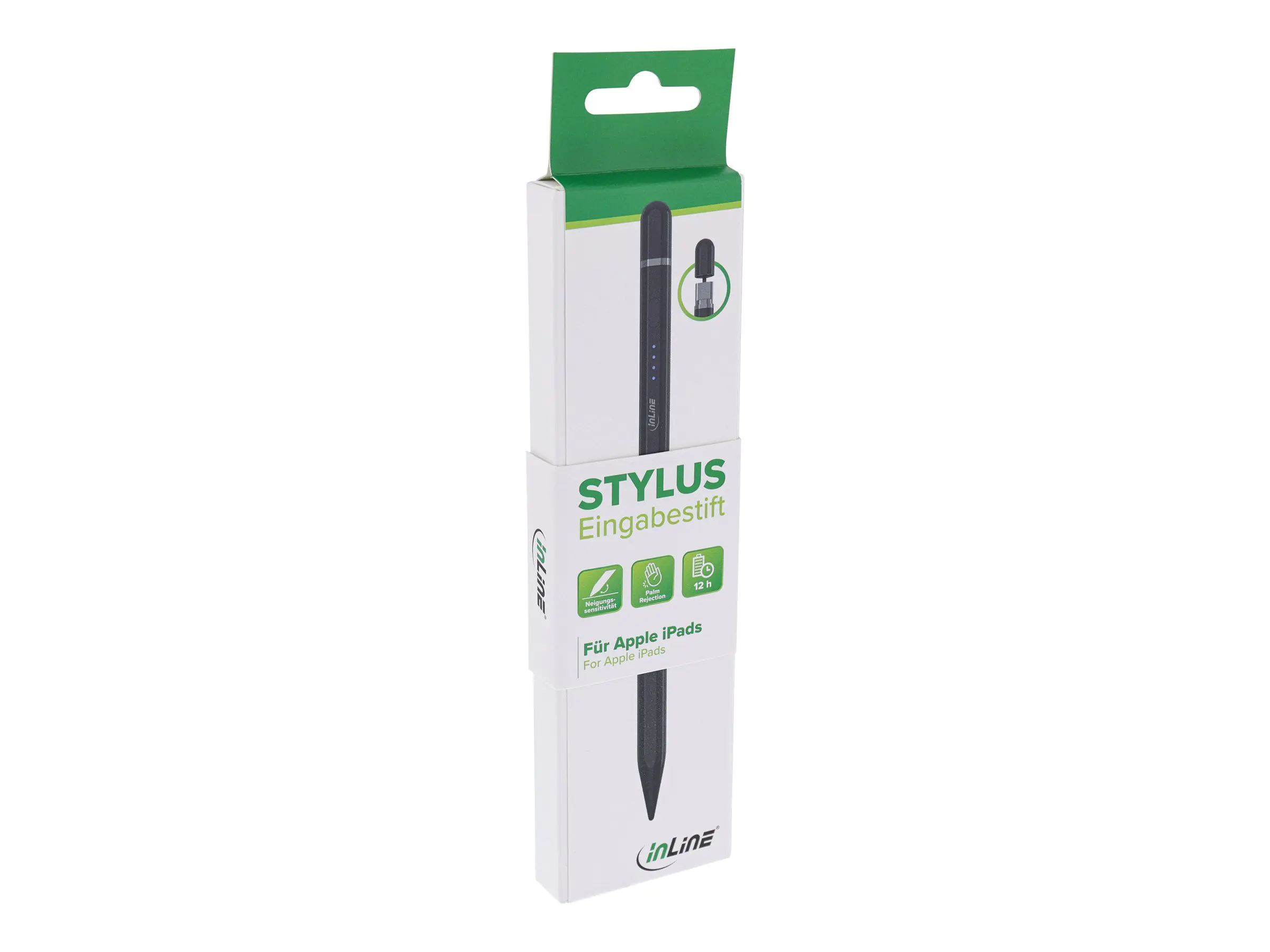 InLine - Aktiver Stylus - mit Batterie - Schwarz - Hängebox