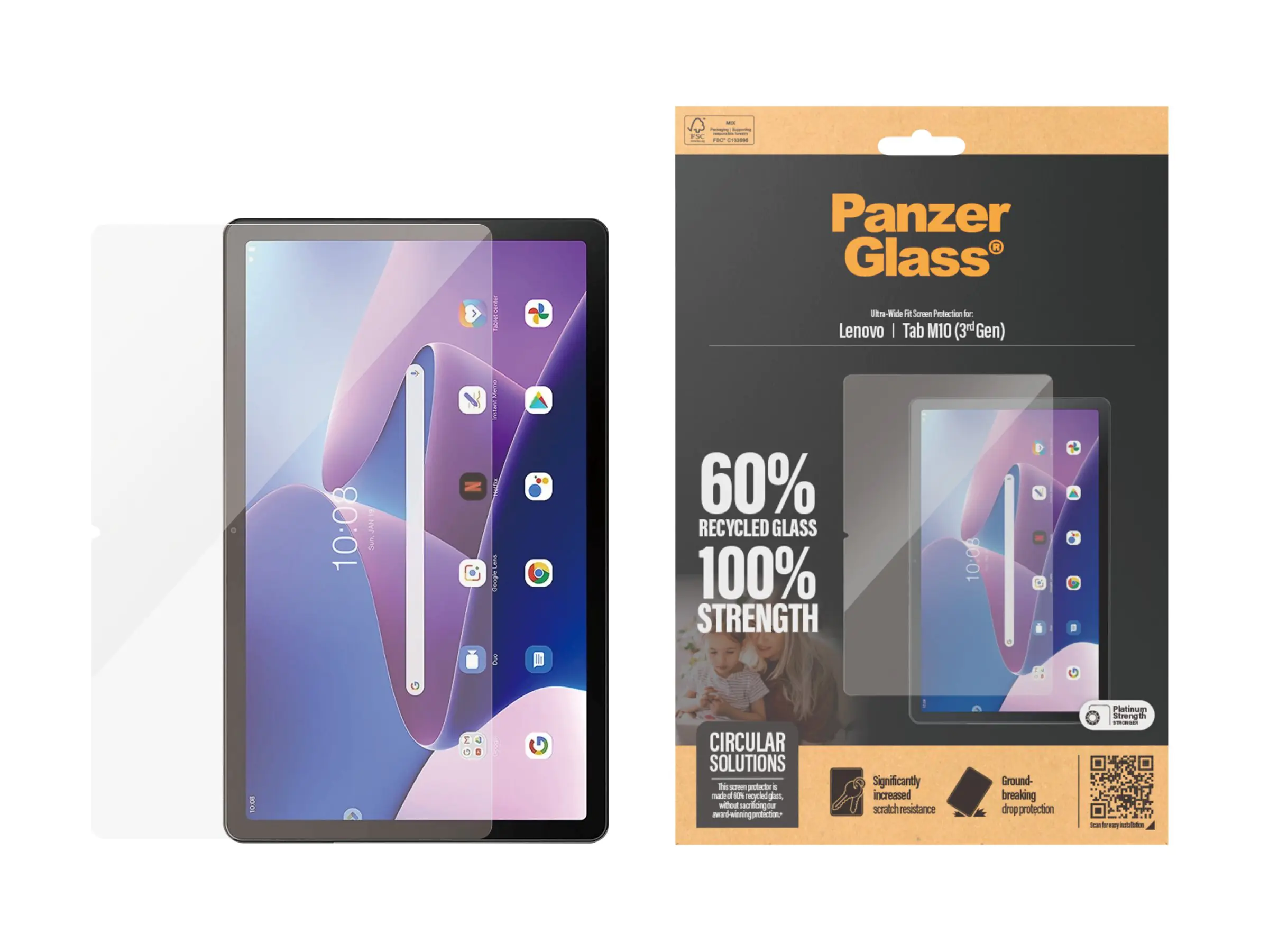 PanzerGlass Bildschirmschutz für Tablet - ultrabreite Passform