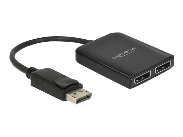 Delock DisplayPort 1.4 Splitter 1 x DisplayPort to 2 x DisplayPort MST - Video-/Audio-Splitter - 2 x DisplayPort - Desktop