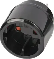 Brennenstuhl 1508450, Typ C (Euro-Stecker), Typ A, 250 V, 16 A, Schwarz, Sichtverpackung