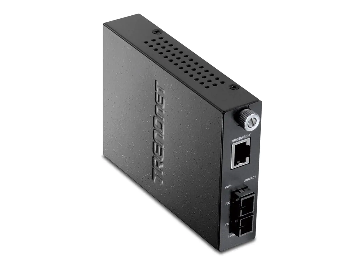 TRENDnet TFC-1000S20 - Medienkonverter - 1GbE - 1000Base-LX, 1000Base-T - RJ-45 / SC Single-Modus - bis zu 20 km - 1300 nm - TAA-konform