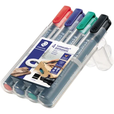 STAEDLER Permanentmaker Lumocolor 350 WP4 2-5mm sortiert 4 St./Pack. STAEDLER Permanentmaker Lumocolor 350 WP4 2-5mm sortiert 4 St./Pack.