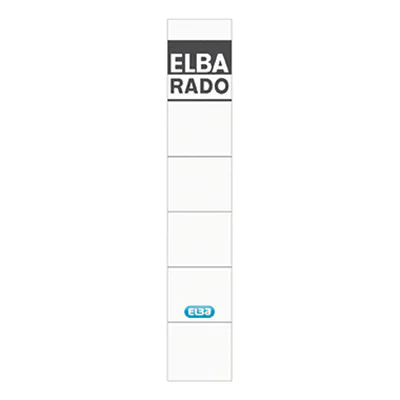 ELBA Ordneretikett 100551822 schmal/kurz sk weiß 10 St./Pack. ELBA Ordneretikett 100551822 schmal/kurz sk weiß 10 St./Pack.