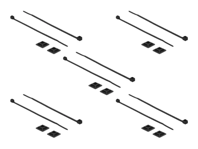 Delock - Kabelbinderhalterung - Schwarz