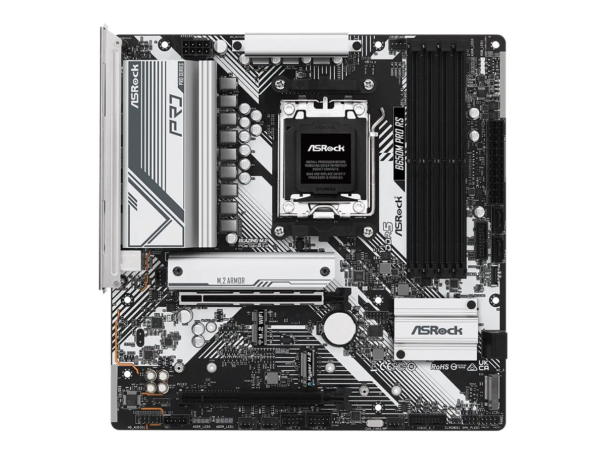 ASRock B650M PRO RS - Motherboard - micro ATX - Socket AM5 - AMD B650 Chipsatz - USB-C 3.2 Gen2,