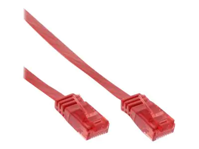 InLine - Patch-Kabel - RJ-45 (M) zu RJ-45 (M) - 1 m - UTP - CAT 6 - geformt, flach - Rot