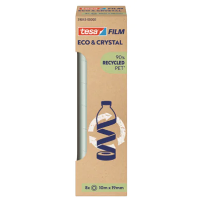 tesa® Klebefilm Eco & Crystal 19 mm x 10 m (B x L) einseitig klebend ohne Lösungsmittel Acrylat transparent 8 St./Pack. tesa® Klebefilm Eco & Crystal 19 mm x 10 m (B x L) einseitig klebend ohne Lösungsmittel Acrylat transparent 8 St./Pack.