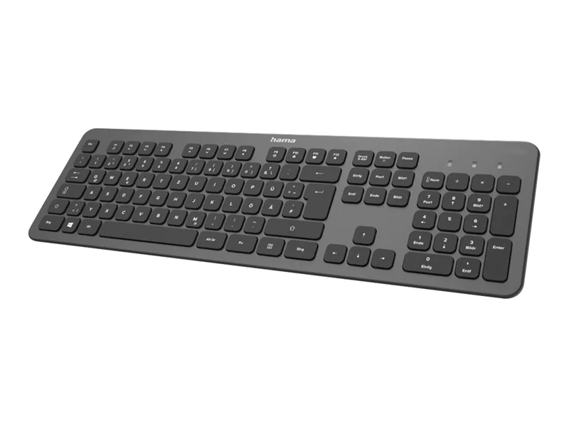 Hama "KW-700" - Tastenfeld - kabellos - 2.4 GHz - QWERTZ - Deutsch - Schwarz, Anthrazit Hama "KW-700" - Tastenfeld - kabellos - 2.4 GHz - QWERTZ - Deutsch - Schwarz, Anthrazit