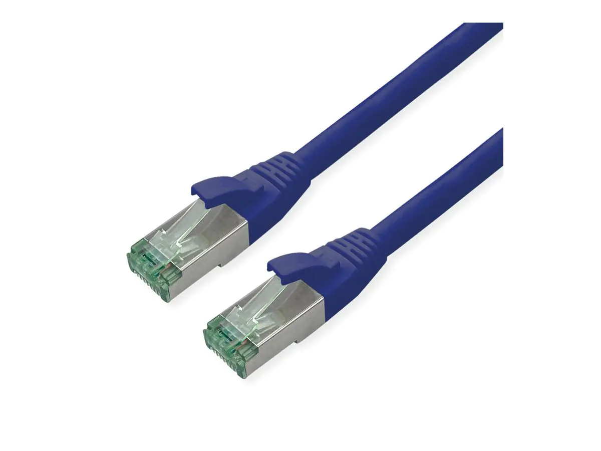 ROLINE RM S/FTP Patchkabel Kat6A/Kl.EA TPE blau 0.5m - FTP - PIMF
