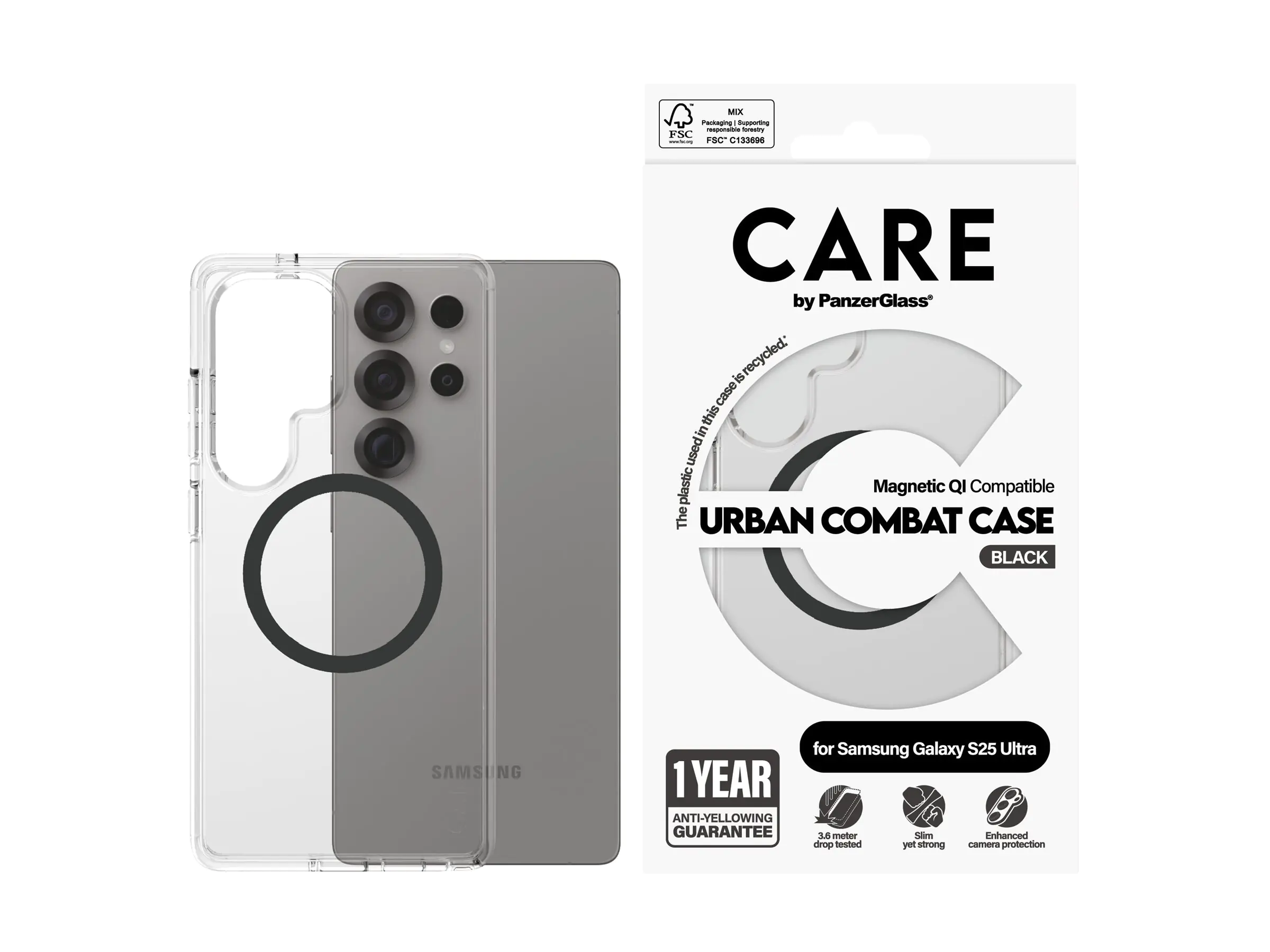 PanzerGlass CARE by PanzerGlass Urban Combat - Hintere Abdeckung für Mobiltelefon - Polycarbonat,