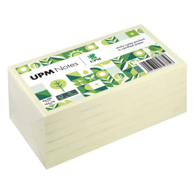 UPM Notes Haftnotiz 125 x 75 mm (B x H) gelb 100 Bl./Block 6 Block/Pack. UPM Notes Haftnotiz 125 x 75 mm (B x H) gelb 100 Bl./Block 6 Block/Pack.