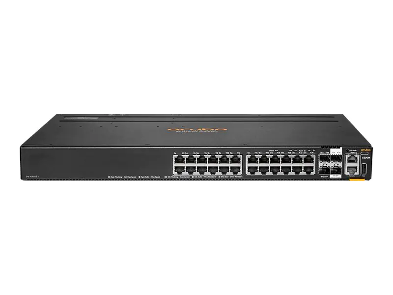 HPE Aruba 6200M 24G Class4 PoE 4SFP+ TAA Switch - Switch - max. Stapelentfernung 10 km - L3 - managed - 24 x 10/100/1000 (PoE+) R8V09A