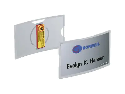Durable Namensschild - für 40 x 75 mm - Clip, Magnet, Nadel - durchsichtig (Packung mit 25) 8123-19