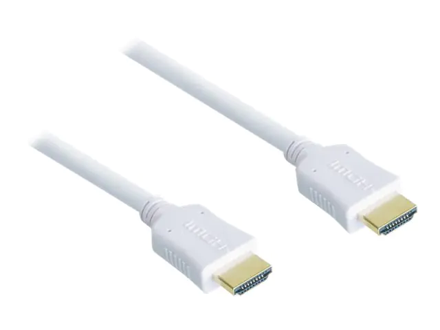 Good Connections - HDMI mit Ethernetkabel - HDMI (M) bis HDMI (M) - 2 m - abgeschirmt - weiß - geformt, 4K Unterstützung