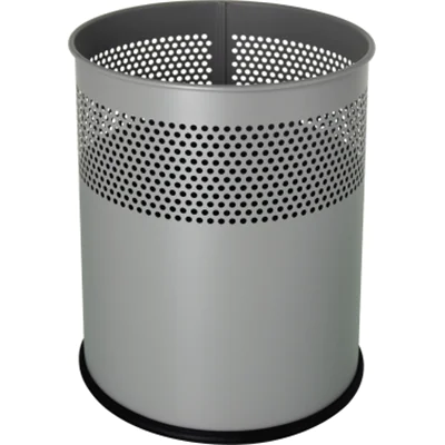 helit Papierkorb H2515799 26x31,5cm 15l rund Metall silber helit Papierkorb H2515799 26x31,5cm 15l rund Metall silber