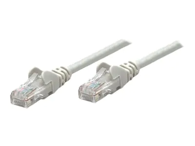 Intellinet Network Patch Cable, Cat5e, 5m, Grey, CCA, U/UTP, PVC, RJ45, Gold Plated Contacts, Snagless, Booted, Lifetime Warranty, Polybag - Patch-Kabel - RJ-45 (M) zu RJ-45 (M) - 5 m - UTP - CAT 5e - geformt, ohne Haken - Grau