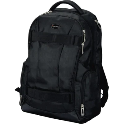 LIGHTPAK® Notebookrucksack HAWK 44 × 38 × 16 cm (B x H x T) Reißverschluss Hauptfach, Vorfach, seitliches RV-Laptopfach, 2 seitliche Taschen, Boardhalterung Polyester schwarz LIGHTPAK® Notebookrucksack HAWK 44 × 38 × 16 cm (B x H x T) Reißverschluss Hauptfach, Vorfach, seitliches RV-Laptopfach, 2 seitliche Taschen, Boardhalterung Polyester schwarz