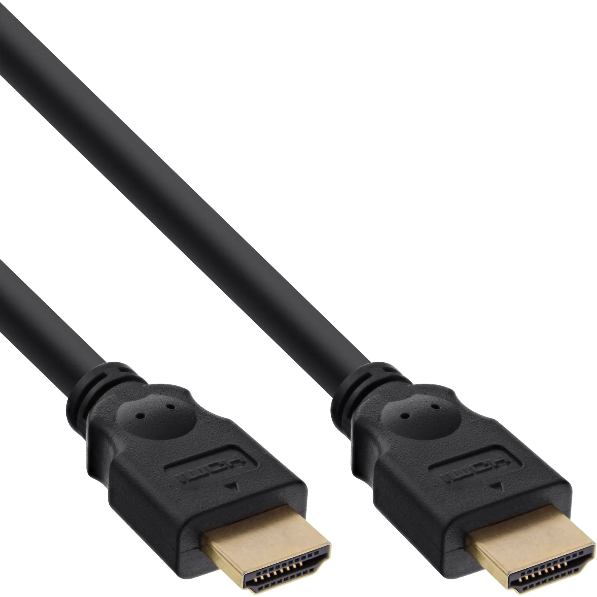 InLine - Highspeed - HDMI-Kabel mit Ethernet - HDMI männlich zu HDMI männlich - 3 m - dreifach abgeschirmtes Twisted-Pair-Kabel - Schwarz - unterstützt 1920 x 1080 bei 60 Hz, up to 10.2 Gbps data transfer rate (Packung mit 25)