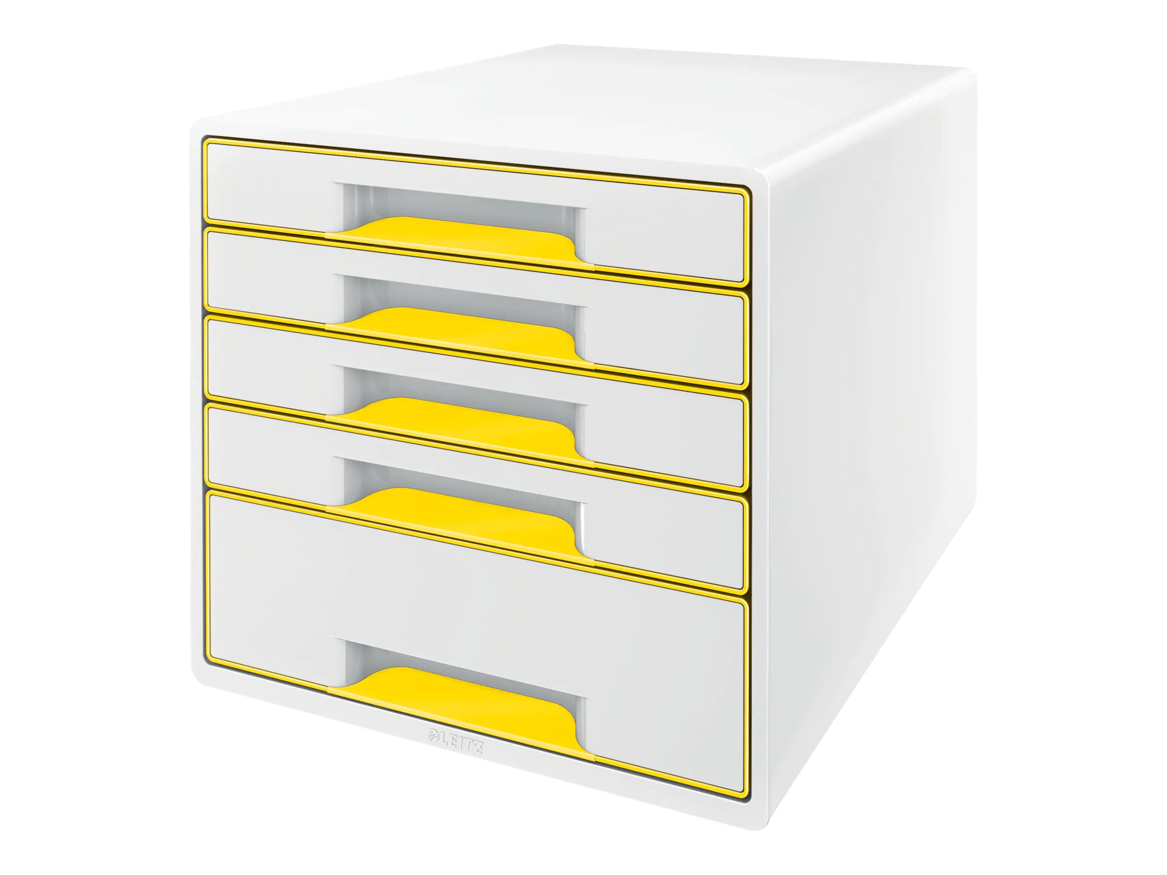 Leitz Schubladenbox WOW CUBE 52142016 5Schubfächer weiß/gelb