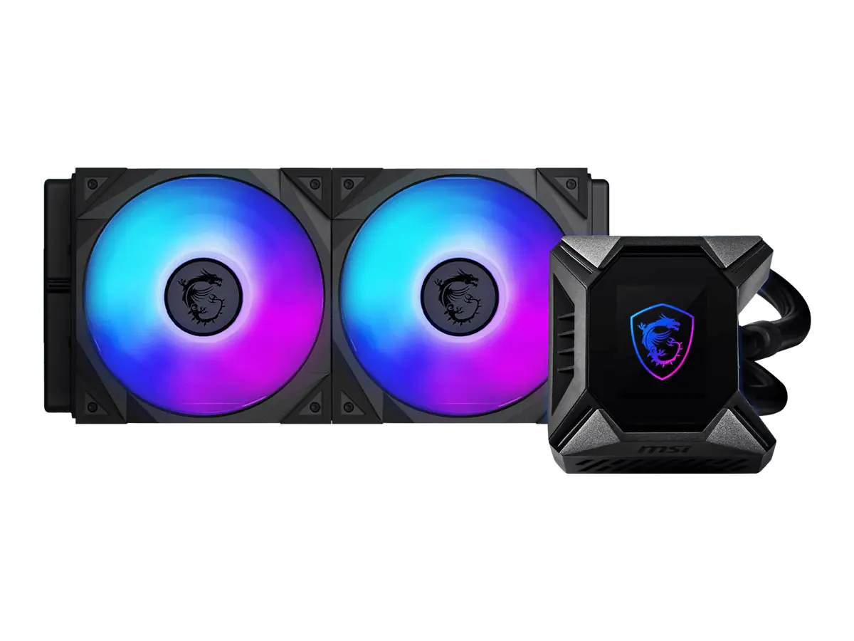 MSI MPG CORELIQUID K240 - Prozessor-Flüssigkeitskühlsystem - (für: LGA1156, AM2, AM2+, LGA1366, AM3, LGA1155, AM3+, LGA2011, FM1, FM2, LGA1150, FM2+, LGA2011-3, LGA1151, AM4, LGA2066, LGA1200) - Aluminium - 120 mm