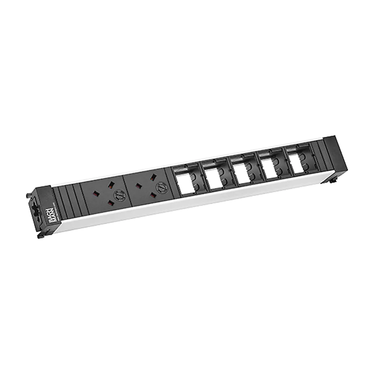 Bachmann 909.0029, Drinnen, Typ G (BS 1363), Typ G, Aluminium, Schwarz, Grau, 2 AC-Ausgänge