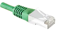 Dexlan - Patch-Kabel - RJ-45 (M) zu RJ-45 (M) - 10 m - Foiled Unshielded Twisted Pair (F/UTP) - CAT 6a - geformt - grün