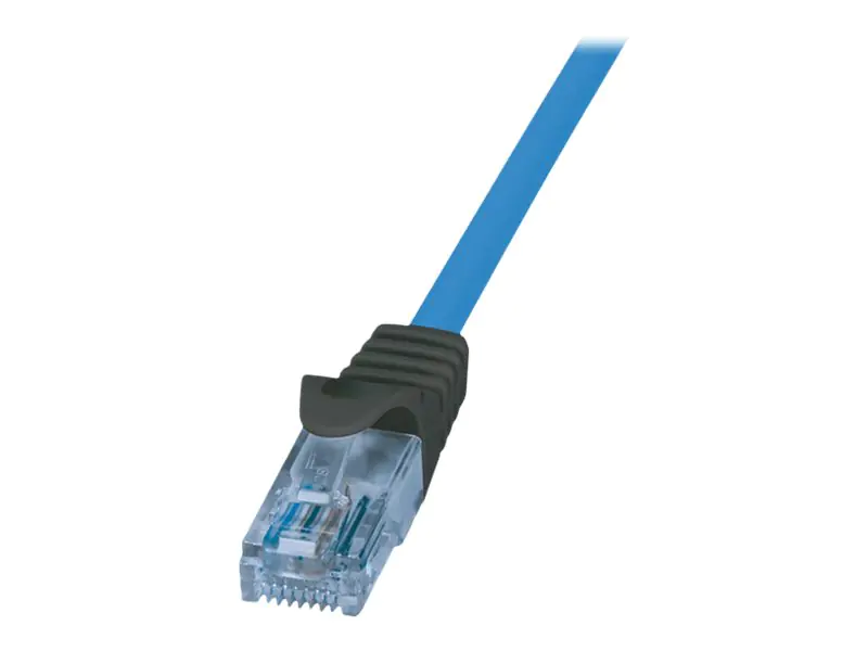LogiLink Professional - Patch-Kabel - RJ-45 (M) zu RJ-45 (M) - 10 m - UTP - CAT 6a - halogenfrei, geformt, ohne Haken, Massivleiter, 4K30Hz Support (HDBaseT) - Blau