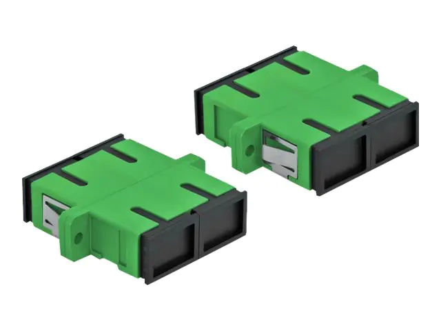 Delock - Netzwerkkoppler - SC Single-Modus (W) zu SC Single-Modus (W) - Glasfaser - grün (Packung mit 4)