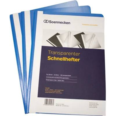 Soennecken Schnellhefter 2965 DIN A4 PP blau 10 St./Pack. Soennecken Schnellhefter 2965 DIN A4 PP blau 10 St./Pack.