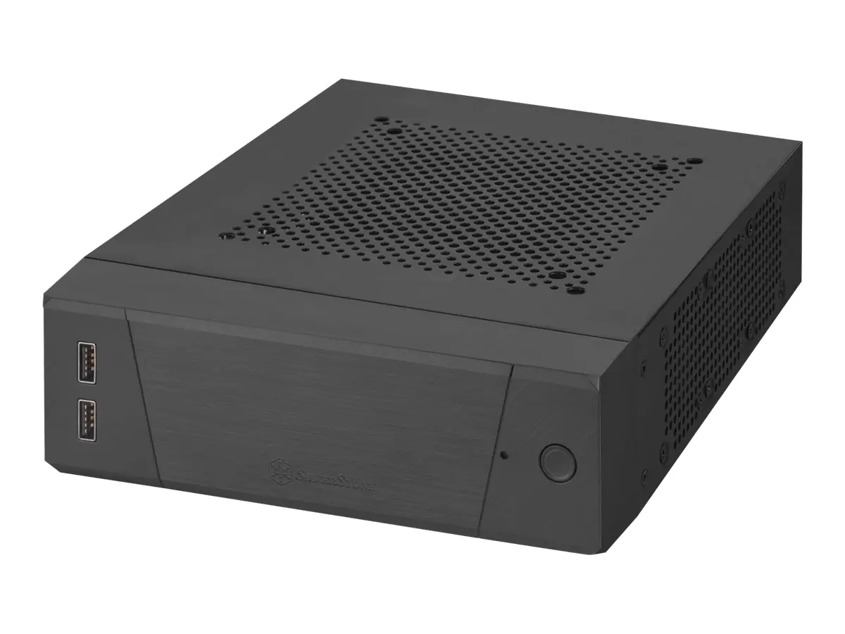 SilverStone MILO ML10 - USFF - Mini-ITX - keine Spannungsversorgung - Schwarz - USB/Audio