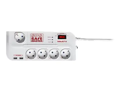 SALICRU SPS SAFE MASTER - Überspannungsschutz - Wechselstrom 250 V - Ausgangsanschlüsse: 5 - 1.8 m Schnur