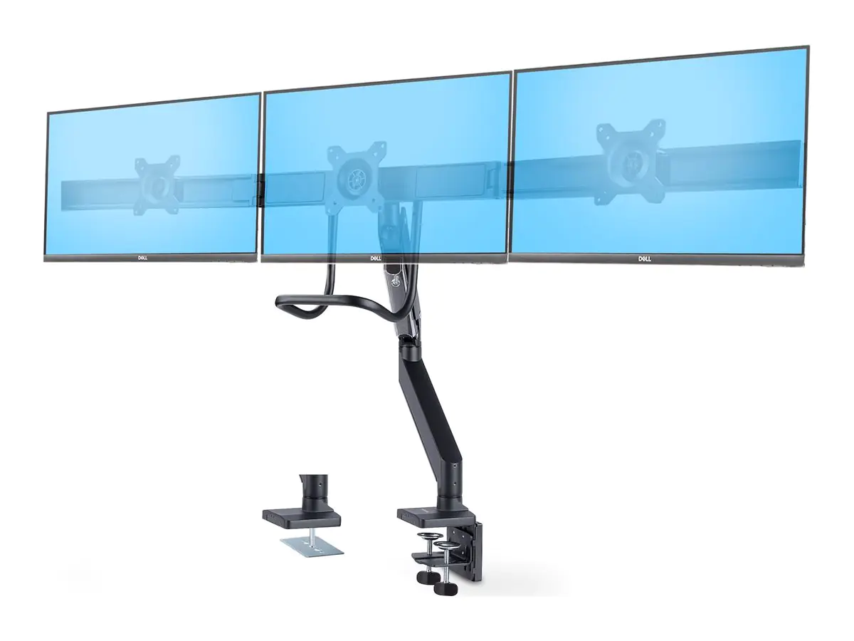 StarTech.com Crossbar Triple Monitor Desk Mount, VESA 75x75/100x100 - Befestigungskit - einstellbar