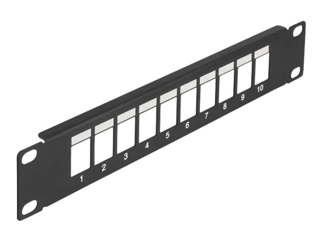 Delock Patchpanel (Blindblech) - Snap-In Montage - Rack montierbar - Schwarz - 1U - 25.4 cm (10")