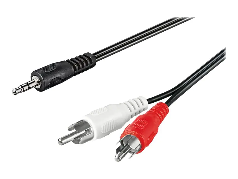 goobay - Audiokabel - mini-phone stereo 3.5 mm männlich zu RCA männlich - 1.5 m - abgeschirmt - Schwarz