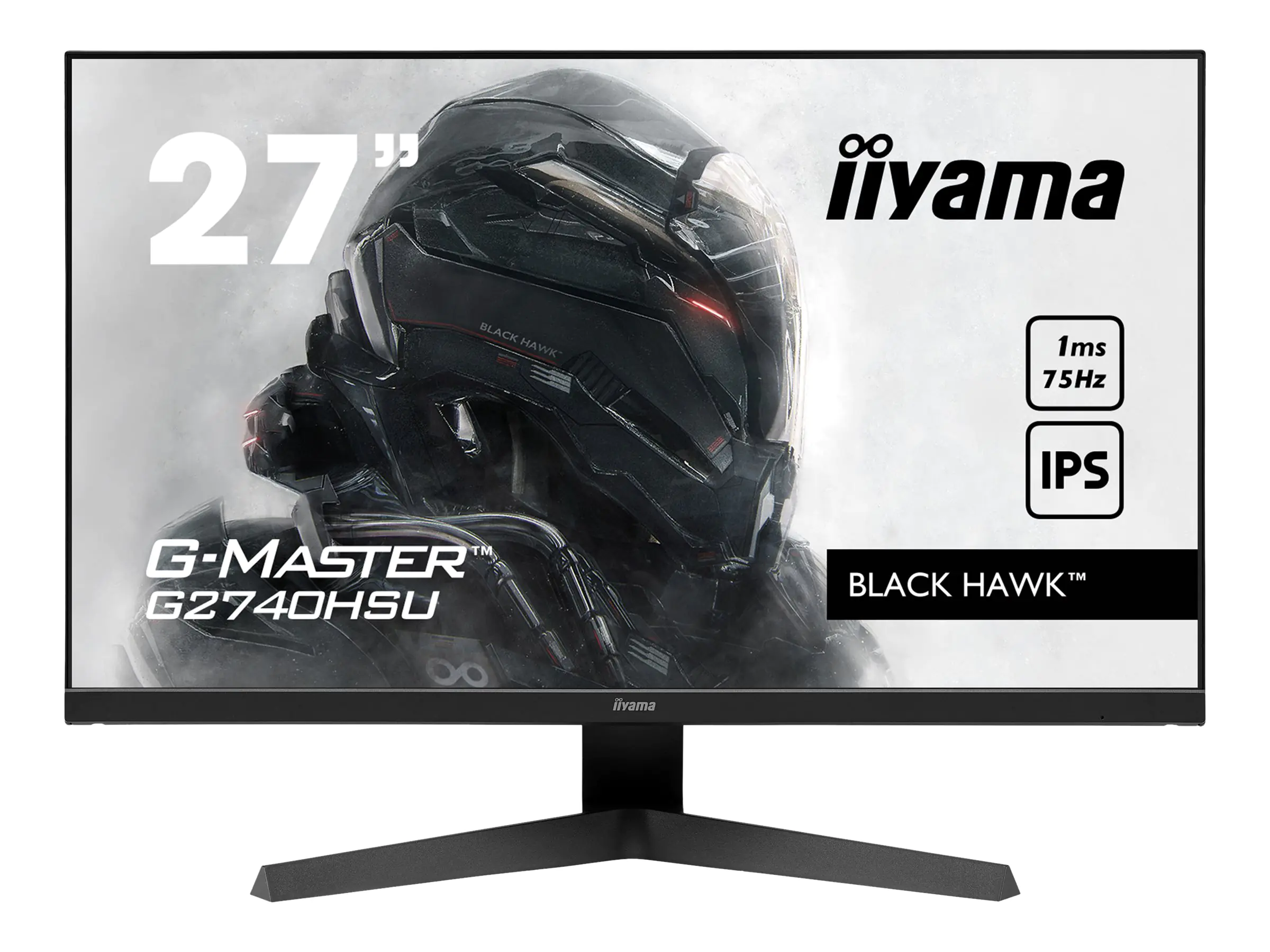 Iiyama G-MASTER Black Hawk G2440HSU-B1 - LED-Monitor - 60 cm (23.8") - 1920 x 1080 Full HD (1080p) @ 75 Hz - IPS - 250 cd/m² - 1000:1 - 1 ms - HDMI, DisplayPort - Lautsprecher - mattschwarz