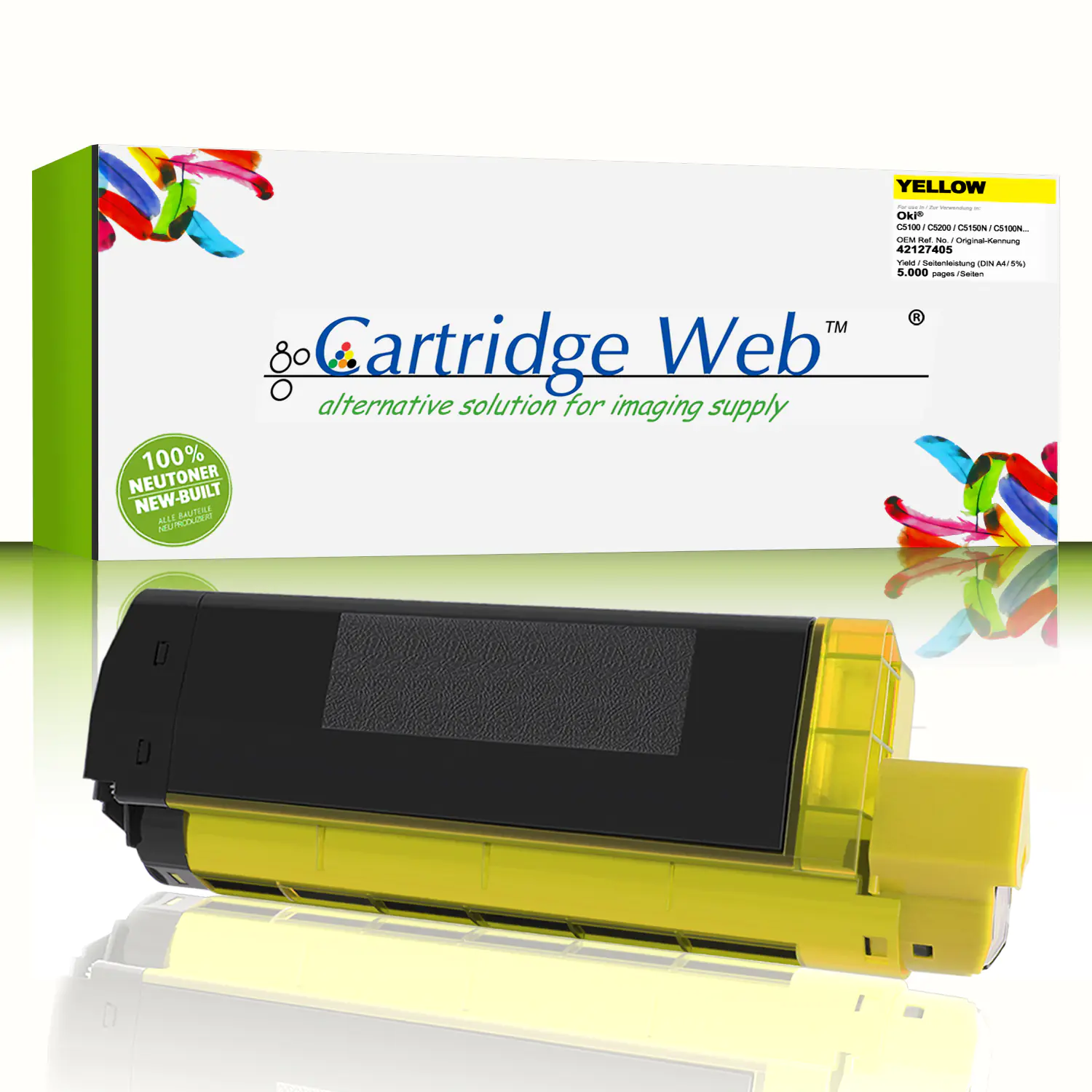 CartridgeWeb Toner kompatibel zu Oki 42127405 Gelb 5.000 Seiten 1 Stück