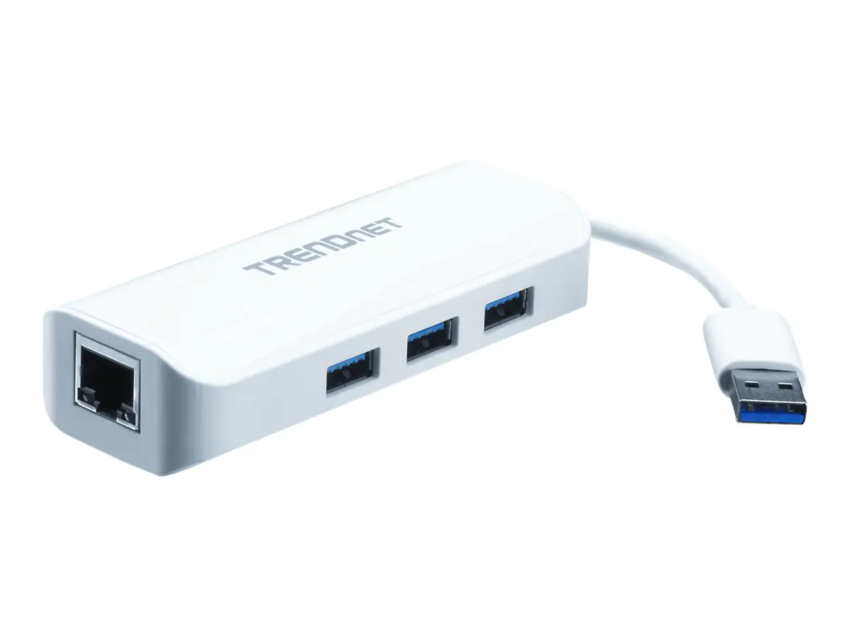 TRENDnet TU3-ETGH3 - Netzwerkadapter - USB 3.0 - Gigabit Ethernet + USB 3.0 x 3