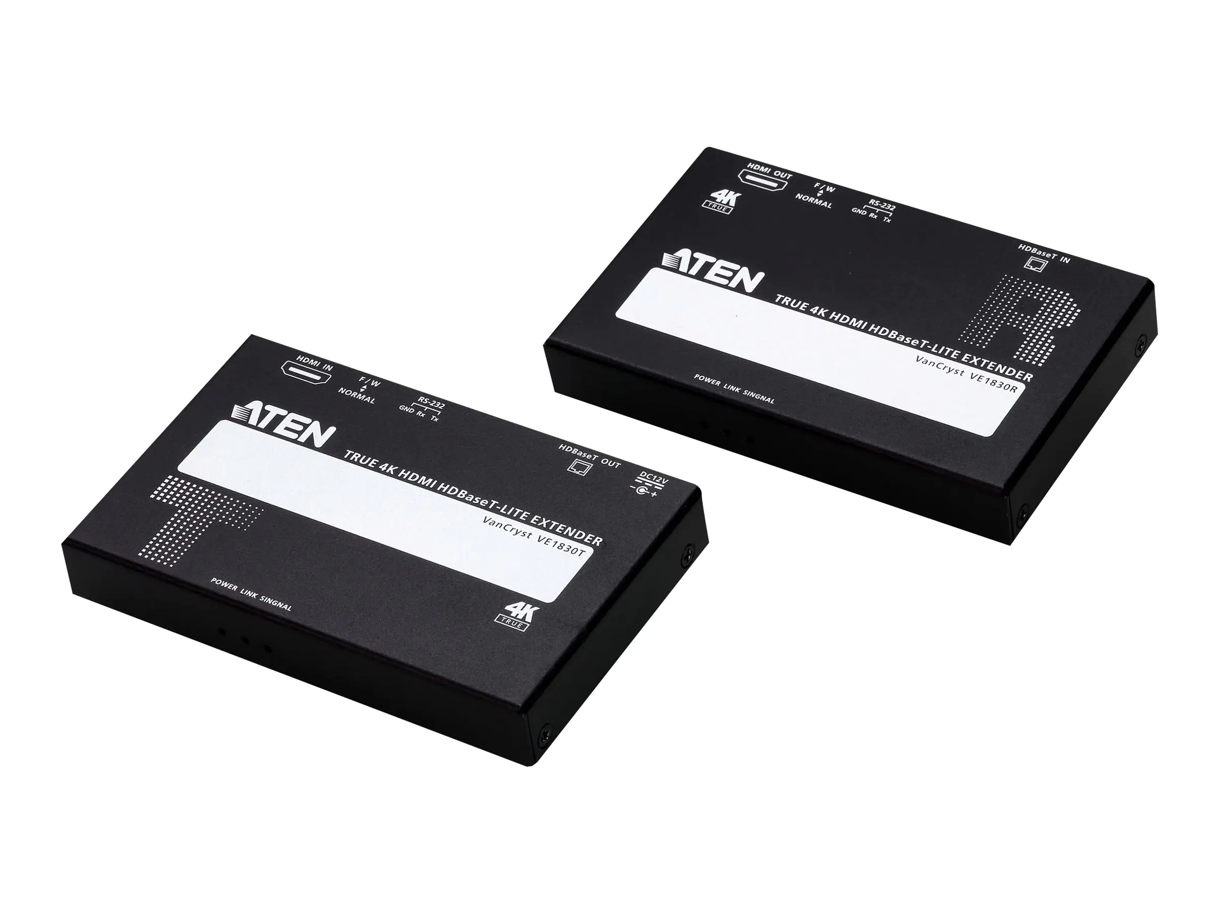 ATEN VanCryst VE1830 - Sender und Empfänger - serielle Video-/Audio-Erweiterung - RS-232, HDMI, HDBaseT Lite - bis zu 70 m - für ATEN VB800, VM0202HB; VanCryst VM3250, VS182B, VS184B