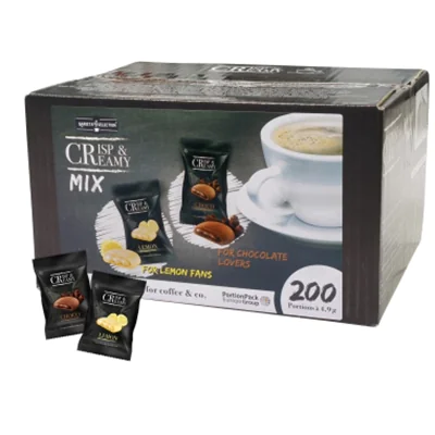 Hellma Gebäck Crisp & Creamy Mix Zitrone, Schoko 200 x 4,94 g/Pack.