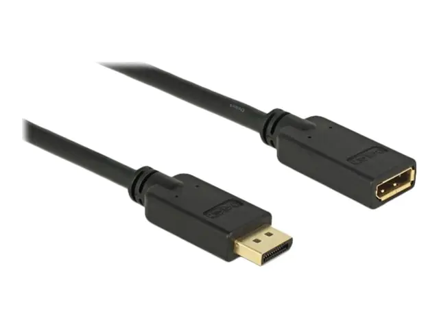 Delock - DisplayPort-Verlängerungskabel - DisplayPort (M) zu DisplayPort (W) - DisplayPort 1.2 - 1 m - 4K Unterstützung - Schwarz