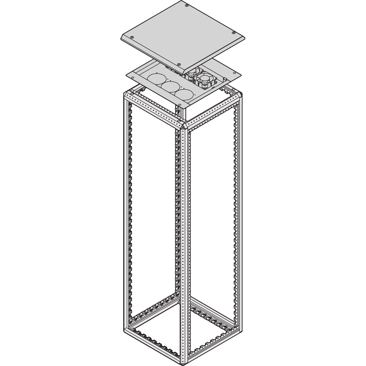 SCHROFF 21130404 Lüfter-Abdeckblech B x T 800 mm 900 1 St.