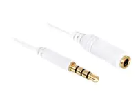 Delock - Audiokabel - Stereo Mini-Klinkenstecker männlich zu Stereo Mini-Klinkenstecker weiblich - 2 m - weiß - für Apple iPhone 4, 4S
