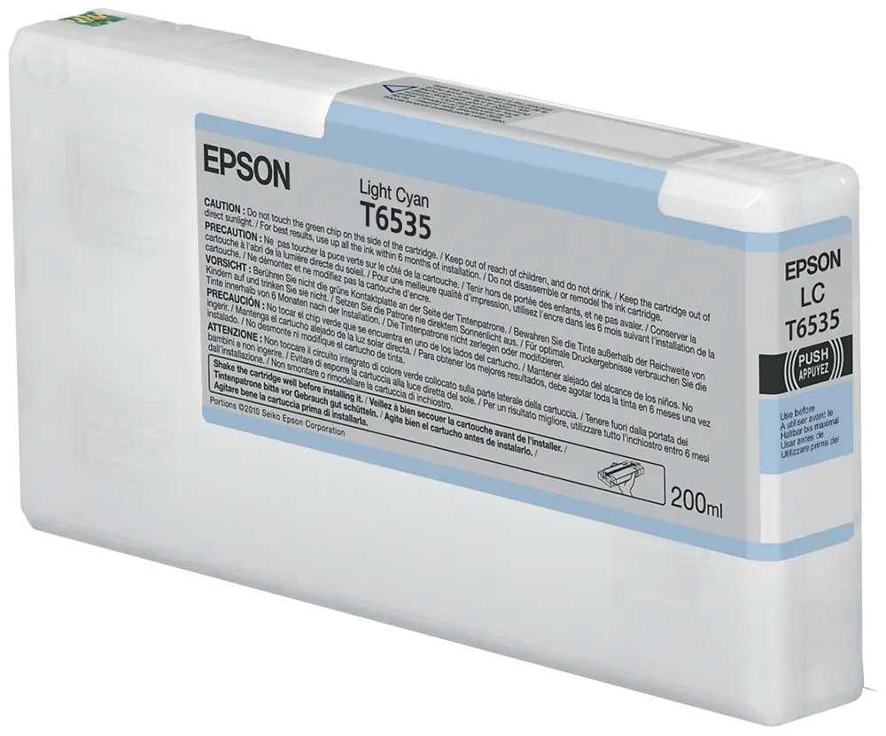 Epson - 200 ml - hell Cyan - Original - Tintenpatrone - für Stylus Pro 4900, Pro 4900 Designer Edition, Pro 4900 Spectro_M1 Epson - 200 ml - hell Cyan - Original - Tintenpatrone - für Stylus Pro 4900, Pro 4900 Designer Edition, Pro 4900 Spectro_M1